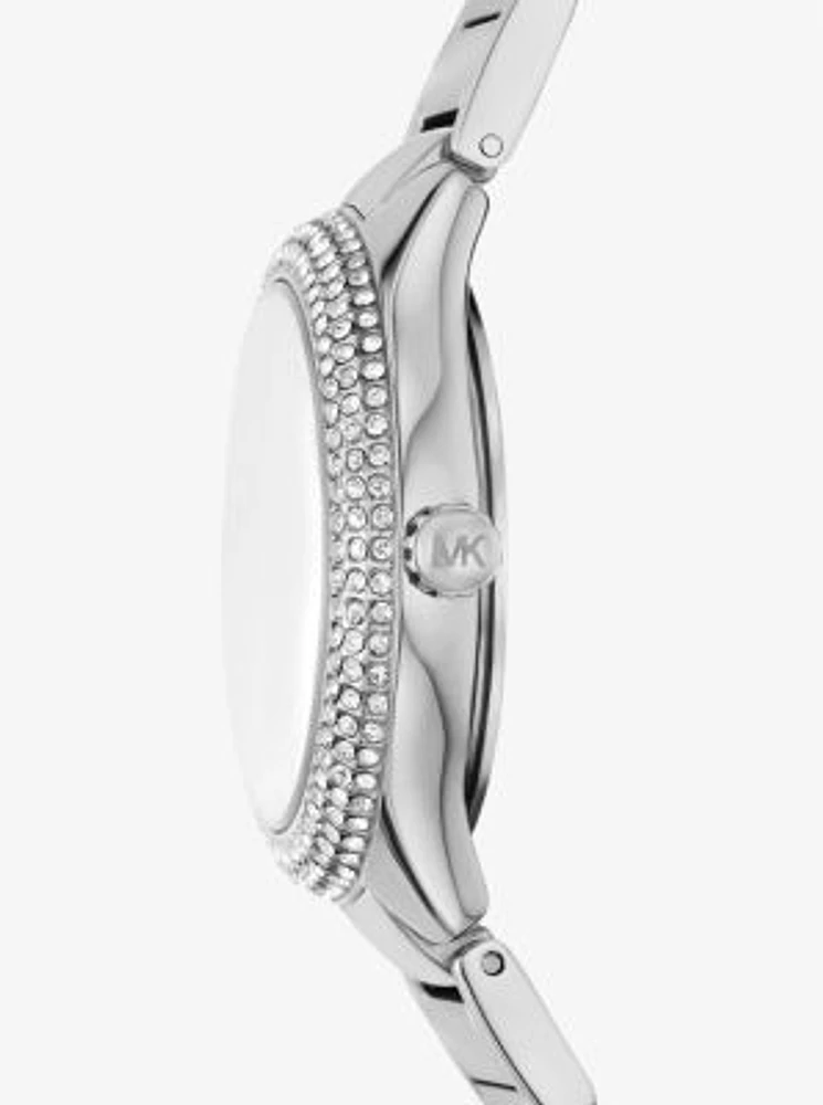 Mini Sylvia Pavé Silver-Tone Watch and Bracelet Gift Set