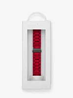 Red-Coated Stainless Steel Strap For Apple Watch