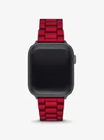 Red-Coated Stainless Steel Strap For Apple Watch