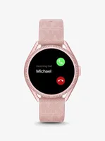 Michael Kors Access Gen 5E MKGO Pink-Tone and Logo Rubber Smartwatch