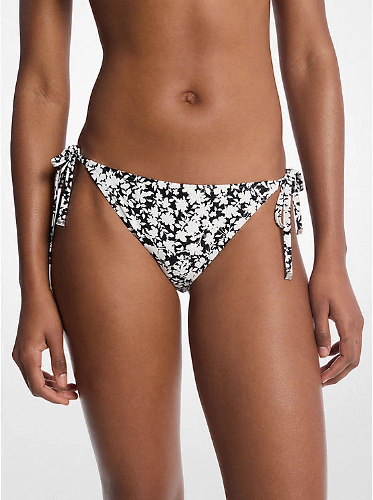 Floral Print Triangle Bikini Bottom