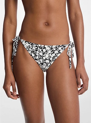 Floral Print Triangle Bikini Bottom