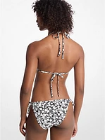Floral Print Triangle Bikini Top