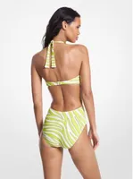 Zebra Print Cutout Swimsuit