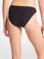 Textured Stretch Bikini Bottom