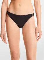 Textured Stretch Bikini Bottom