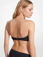 Textured Stretch Bandeau Bikini Top