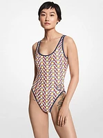 MK X ellesse Logo Stretch Nylon Swimsuit