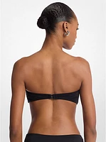 Studded Stretch Nylon Bandeau Bikini Top
