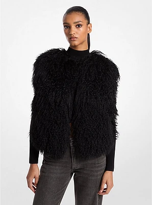 Shearling Cropped Vest