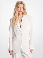 Cotton Blend Twill Blazer