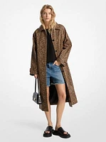 Cheetah Print Balmacaan Coat