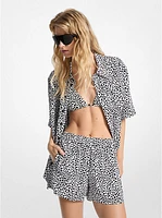 Cheetah Print Satin Shorts