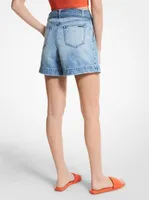 Denim Belted Shorts