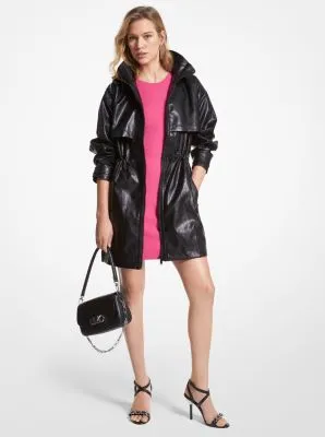 Faux Leather Anorak