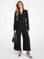 Cropped Crepe Blazer