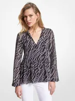 Status Print Georgette Tunic