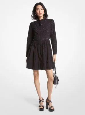 Eyelet Cotton Shirtdress