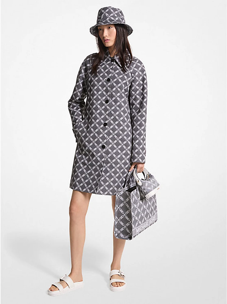 Empire Logo Jacquard Balmacaan Coat