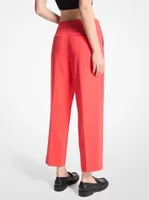 Pleated Crepe Pants