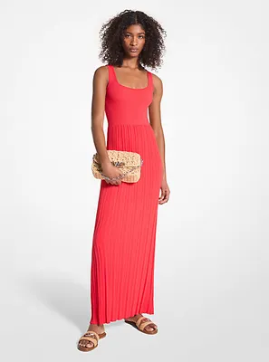 Ribbed Stretch Knit Maxi Dress