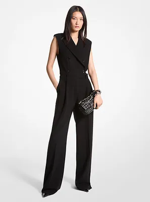 Crepe Double-Breasted Jumpsuit