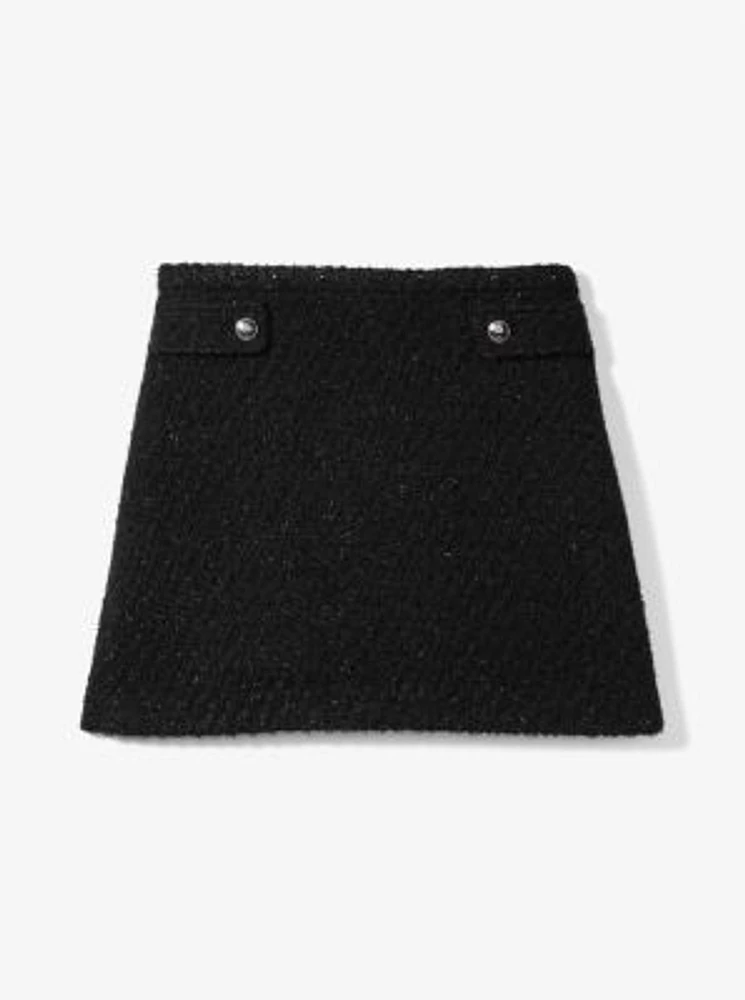 Metallic Tweed Mini Skirt