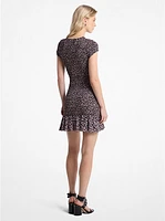 Smocked Floral Print Georgette Dress