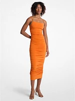 Ruched Stretch Matte Jersey Dress