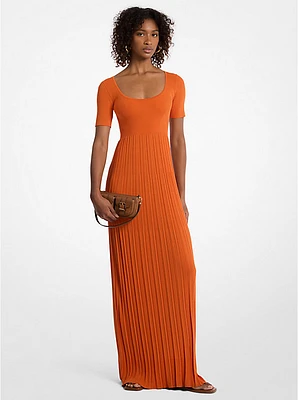 Ribbed Stretch Knit Midi Dress