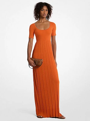 Ribbed Stretch Knit Midi Dress