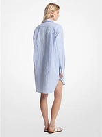 Crushed Cotton Poplin Shirtdress