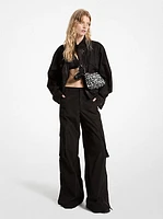 Woven Wide-Leg Cargo Pants