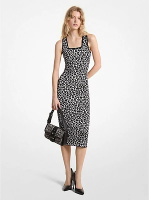 Leopard Jacquard Knit Dress