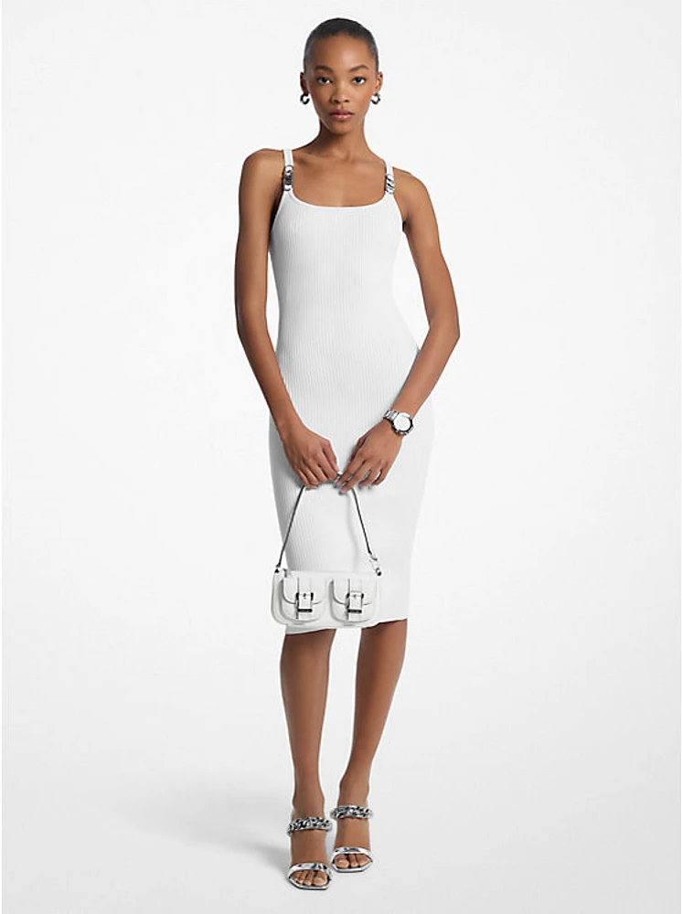 Ribbed Stretch Knit Midi Tank Dress