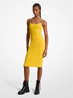 Ribbed Stretch Knit Midi Tank Dress