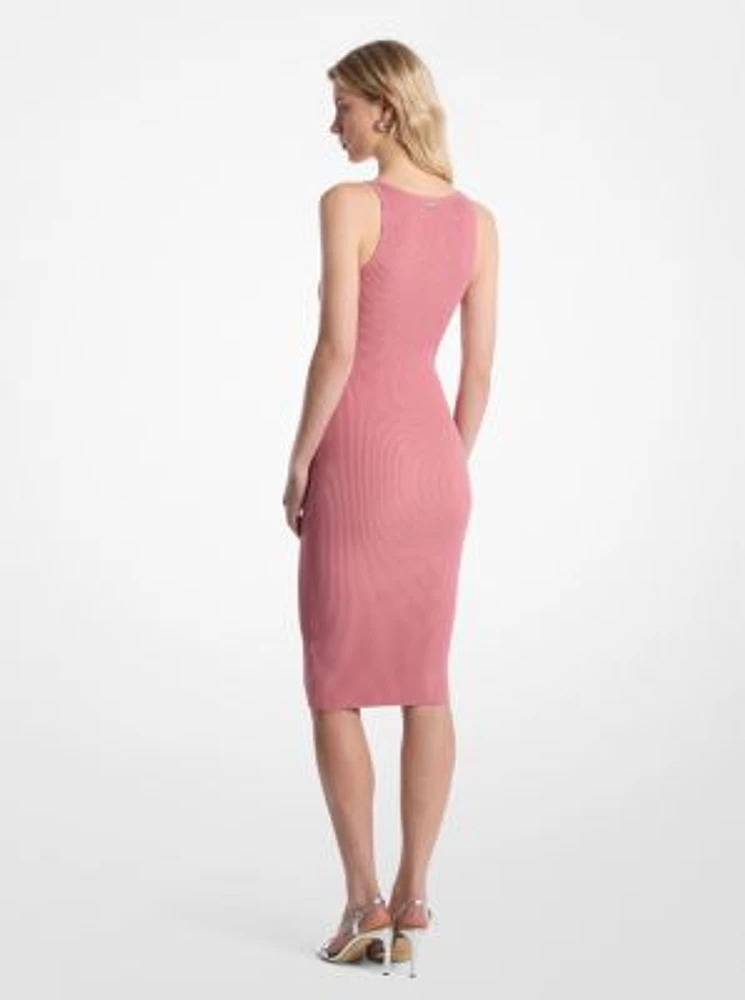 Ribbed Stretch Knit Midi Tank Dress