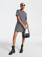 Striped Cotton T-Shirt Dress