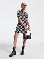 Striped Cotton T-Shirt Dress