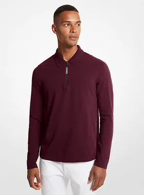 Cotton Half-Zip Polo Sweater