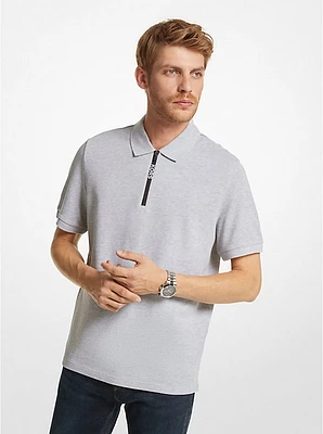 Cotton Half-Zip Polo Shirt