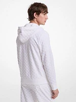 Logo Jacquard Terry Zip-Up Hoodie