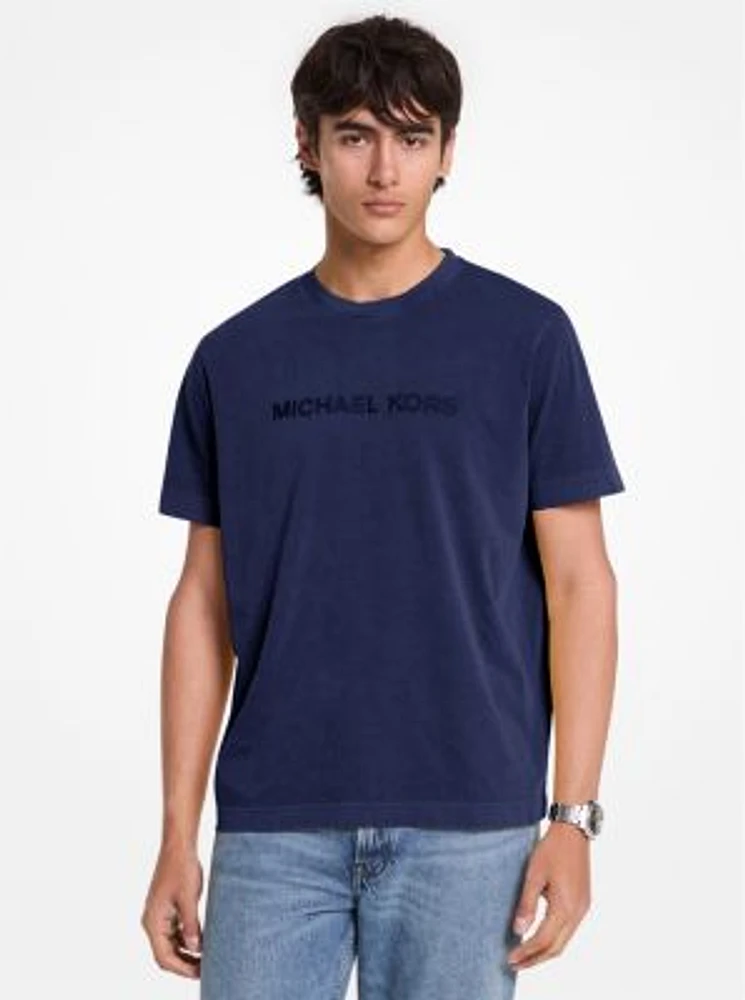 Logo Garment-Dyed Cotton T-Shirt