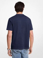 Logo Embossed Cotton T-Shirt