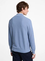 Cotton Quarter-Zip Sweater