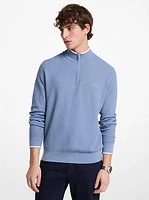 Cotton Quarter-Zip Sweater