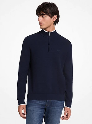 Cotton Quarter-Zip Sweater