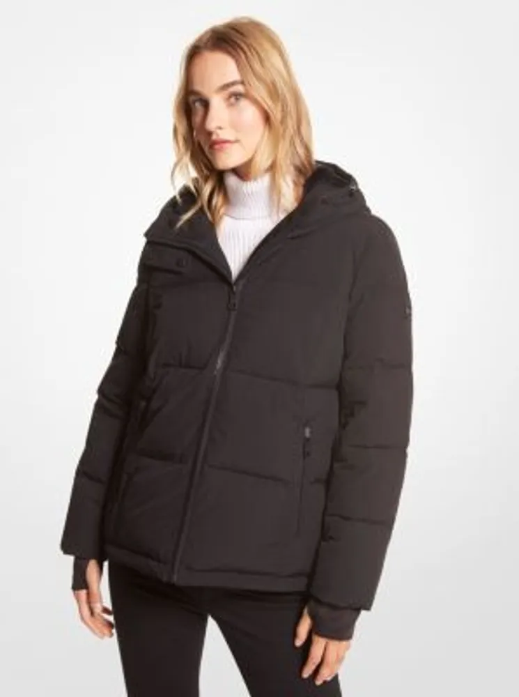 Faux Fur-Trim Quilted Puffer Jacket