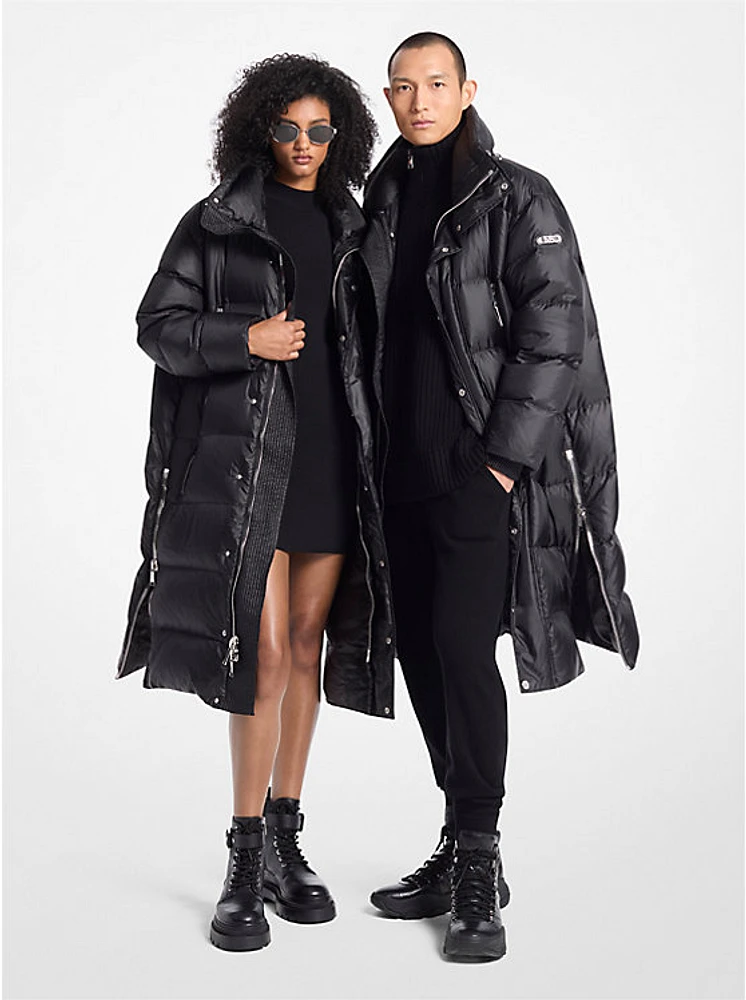 Satin Ciré Puffer Coat