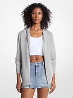 Wool and Cashmere Blend Zip-Up Hoodie